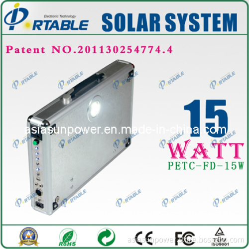 15W Portable Solar Power Energy Lighting System (PETC-15W)